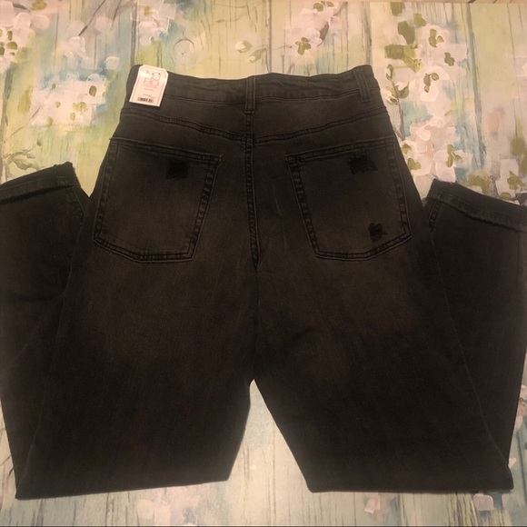 High Rise Faux Distressed Skinny Jeans - Picture 4 of 5